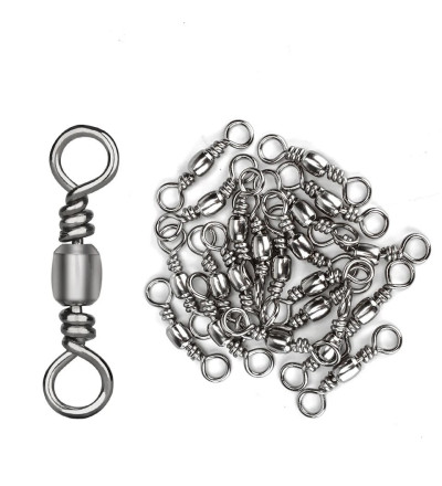 Black Nickel Barrel Swivels – Pack of 25 Durable Fishing Swivels
