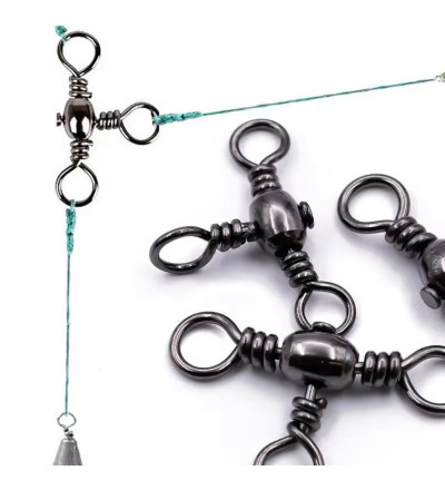 3-Way Barrel Swivels – Smooth, Corrosion-Resistant Rotation