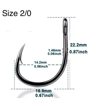 Extra Strong Live Bait Hooks – Pack of 5 High-Carbon Steel